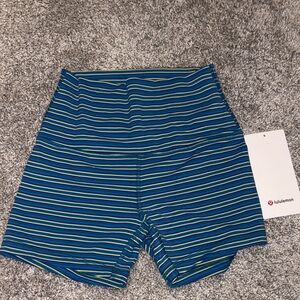 Lululemon Athletica Blue and Yellow Striped Shorts Viral product